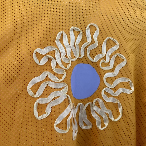 Nike Uphoria Men’s Medium Yellow Mesh Button-Up Short Sleeve Shirt - Picture 4 of 6